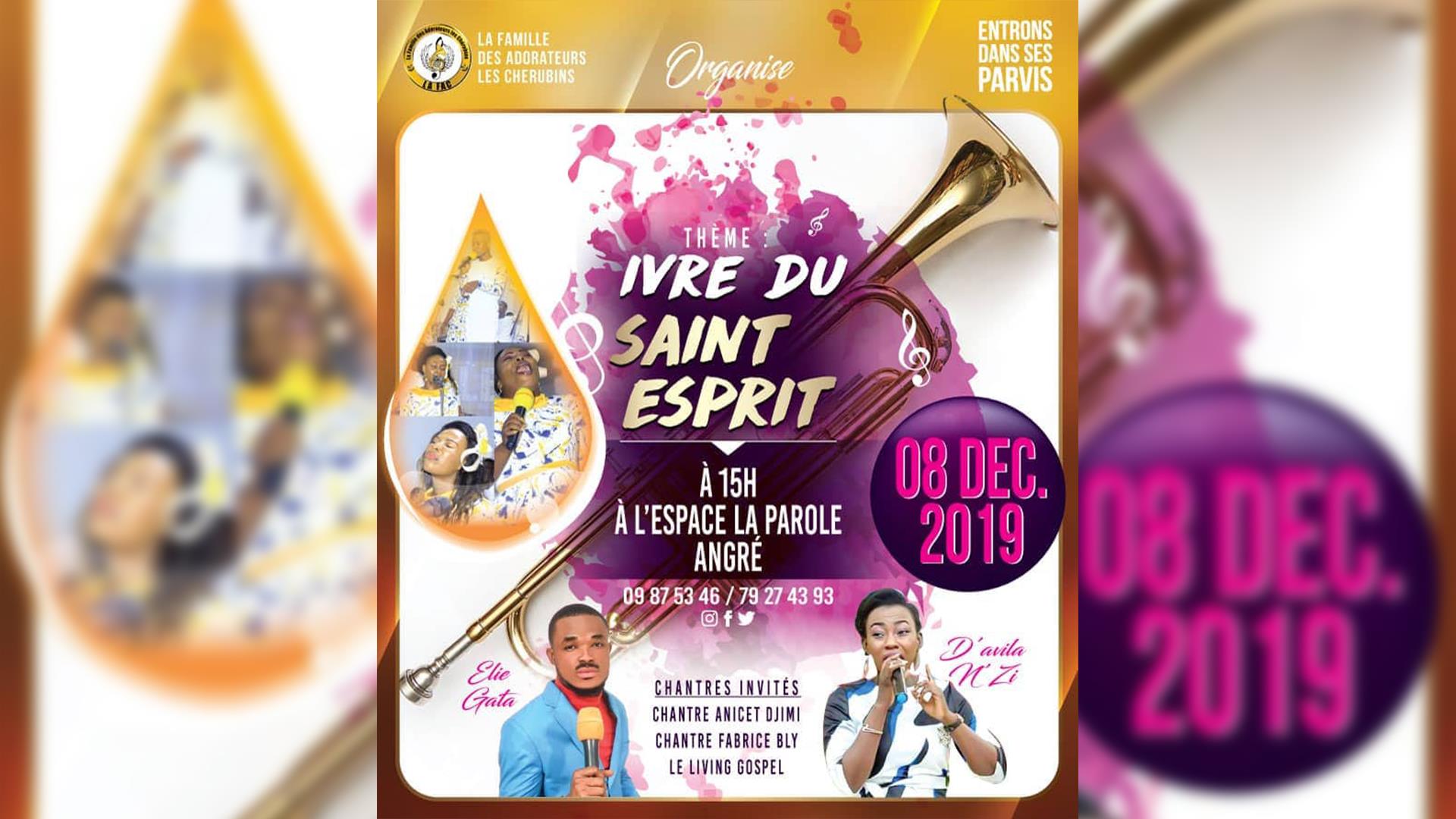 La famille des adorateurs Les chérubins organise le 08 décembre prochain un moment de louange et d’adoration à Abidjan.